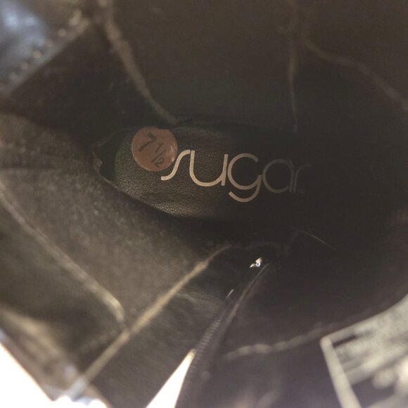 NWOT Sugar Women’s Black Abruzzi Lug Sole Zippered Ankle Boots - 7.5 - Picture 14 of 14